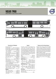 Data sheet Volvo 7900 Diesel Articulated - Volvo Buses