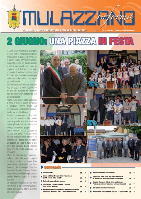 Numero 2 - Trimestre giugno, luglio, agosto - Comune di Mulazzano