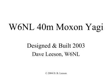 W6NL 40m Moxon Yagi - Kkn.net