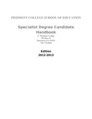 EdS Handbook - Piedmont College