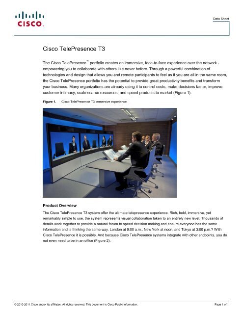 Cisco TelePresence T3