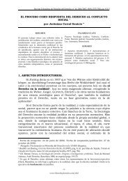 el proceso como respuesta del derecho al conflicto social - Revista ...