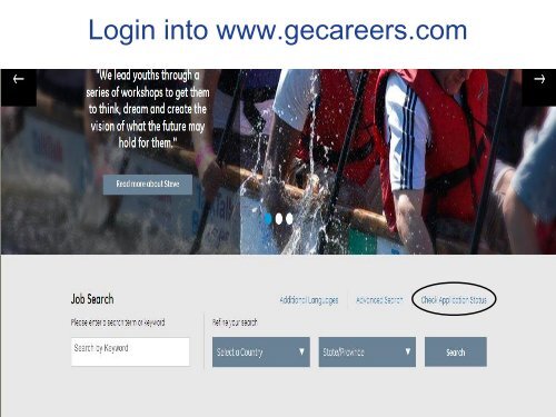 Login into www.gecareers.com