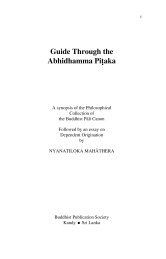 Guide through the Abhidhamma Pitaka - DhammaTalks.net