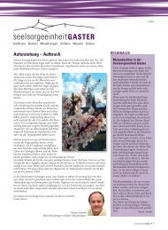 Auferstehung – Aufbruch - Pfarrei Kaltbrunn