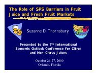 The Role of SPS Barriers in Fruit Juice and Fresh Fruit Markets