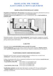 EKOPLASTIK PPR TORUDE KASUTAMISE JA MONTAAžI ... - AS FEB