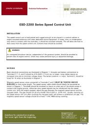 ESD-2200 Series Speed Control Unit