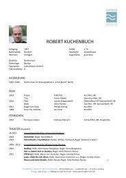 ROBERT KUCHENBUCH - Agentur GEHRMANN