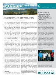 Stiftung_Reusstal Gönnerbrief Nr 6.indd - Stiftung Reusstal