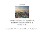 Sunbelt XXXI International Network for Social Network ... - INSNA