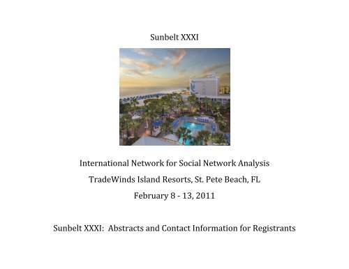 500px x 386px - Sunbelt XXXI International Network for Social Network ... - INSNA