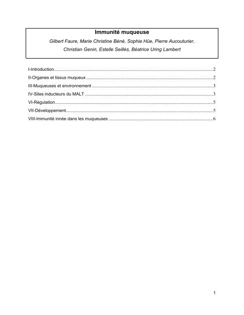 16. immunite muqueuse - ASSIM