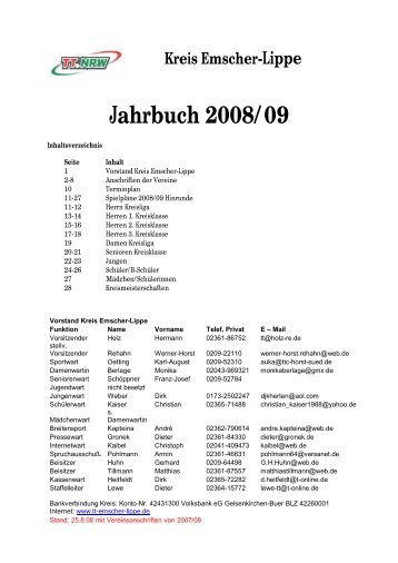 Jahrbuch 2008/09 - SV Altendorf-Ulfkotte 1964 e.V.