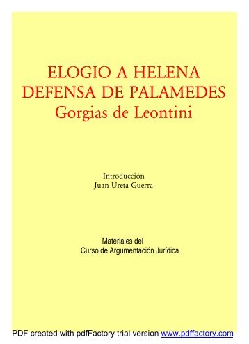 ELOGIO DE HELENA - Historia Antigua