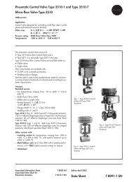 Pneumatic Control Valve Type 3510-1 and Type ... - Rencor Controls