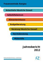 Jahresbericht 2012 - Frauenzentrale Aargau