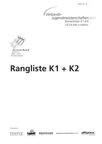 Rangliste K1 + K2 - STV Hochdorf
