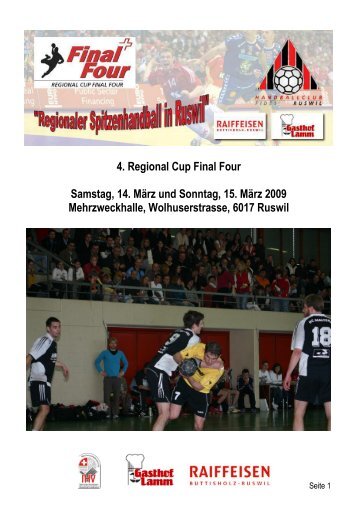 4. Regional Cup Final Four Samstag, 14. März und Sonntag, 15 ...