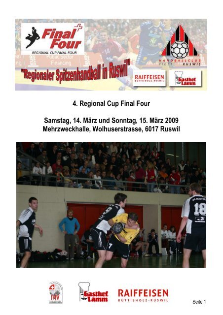 4. Regional Cup Final Four Samstag, 14. März und Sonntag, 15 ...