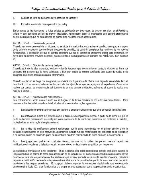 CÃ³digo de Procedimientos Civiles para el Estado de Tabasco