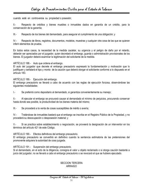 CÃ³digo de Procedimientos Civiles para el Estado de Tabasco