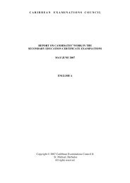 English A - Caribbean Examinations Council
