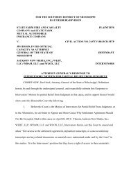 Hood's response - Mississippi Litigation Review & Commentary