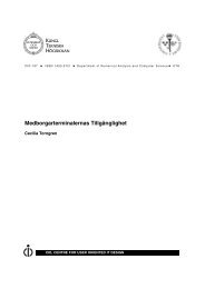 Medborgarterminalernas Tillgänglighet - CID - KTH