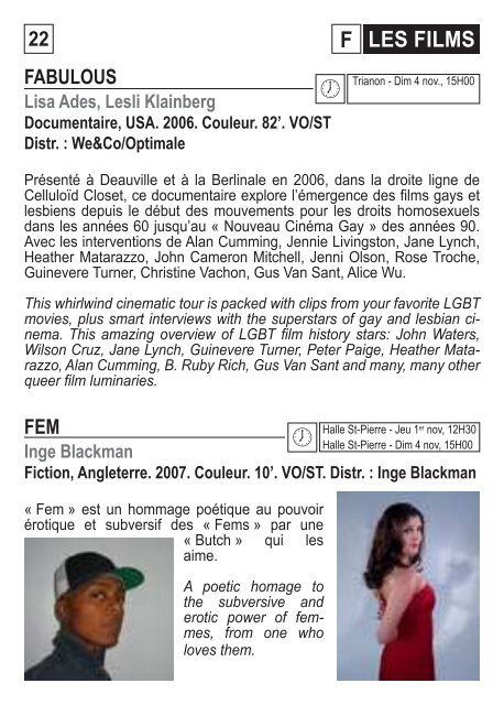 Catalogue 19e Festival 2007 - Cineffable