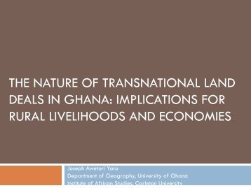 Module 2: New in Ghana (Yaro) - Land Tenure and Property Rights ...