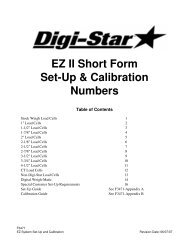 Set-Up & Calibration Numbers - F3471 - Scale Tec