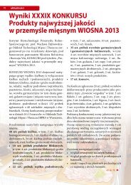 Wyniki XXXIX KONKURSU Produkty najwyÅ¼szej jakoÅci w ...