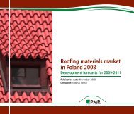 Roofing materials market in Poland 2008 - PMR Publications