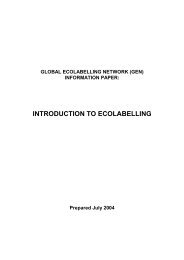 Introduction to Ecolabelling (July 2004) - Global Ecolabelling Network