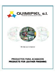 productos para acabados products for leather finishing