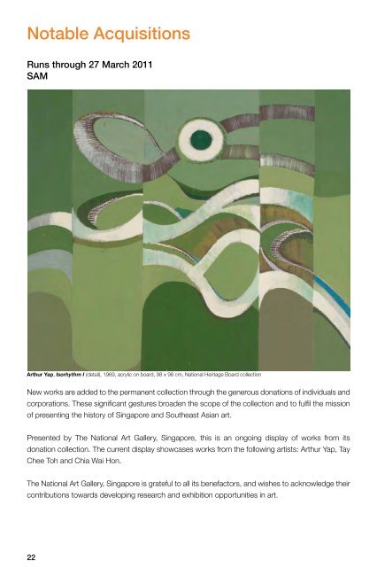 The Quarterly is published by the Marketing and - Singapore Art ...