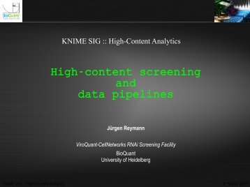 High-content screening and data pipelines - Knime