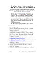 Broadband infrared luminescence from Li2O-Al2O3-ZnO-SiO2 ...