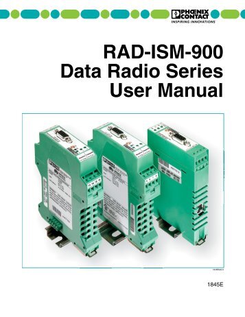 RAD-ISM-900 Data Radio Series User Manual - IEC Supply, LLC