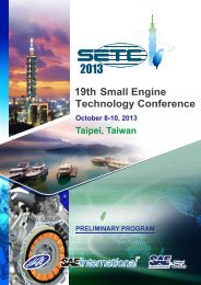 Taipei, Taiwan - Small Engine Technology Conference SETC