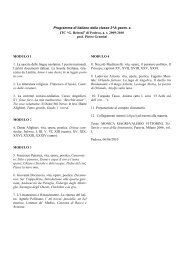 Programmi di italiano e storia 2009-10 - Letteratura Italiana