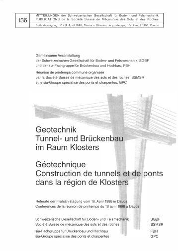 Geotechnik Tunnel- und BrÃ¼ckenbau im Raum ... - SGBF-SSMSR