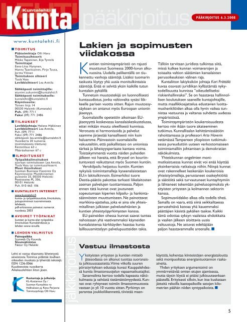 Painetun lehden PDF-versio - Kuntalehti