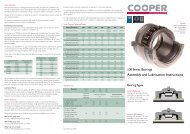 Assembly and Lubrication Instructions - Cooper Bearings