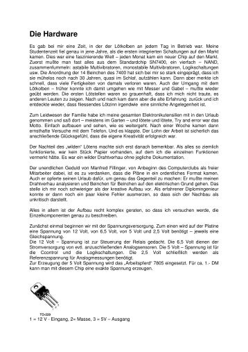 Hardwarebeschreibung Lallus Teil 1 (PDF-Datei ... - Wolfgang Back
