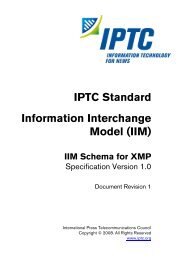 XMP Schema for IIM 4.1 - International Press Telecommunications ...