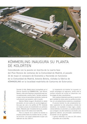 KÃMMERLING, inagura su planta de Kolorten - Andimat