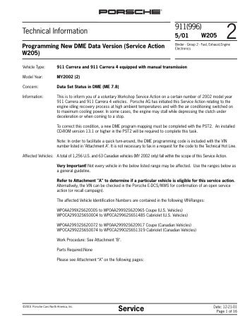 Technical Information 911(996) Service - Bethnrayndogs.com
