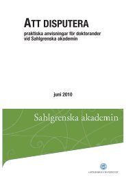 ATT DISPUTERA - Sahlgrenska akademin